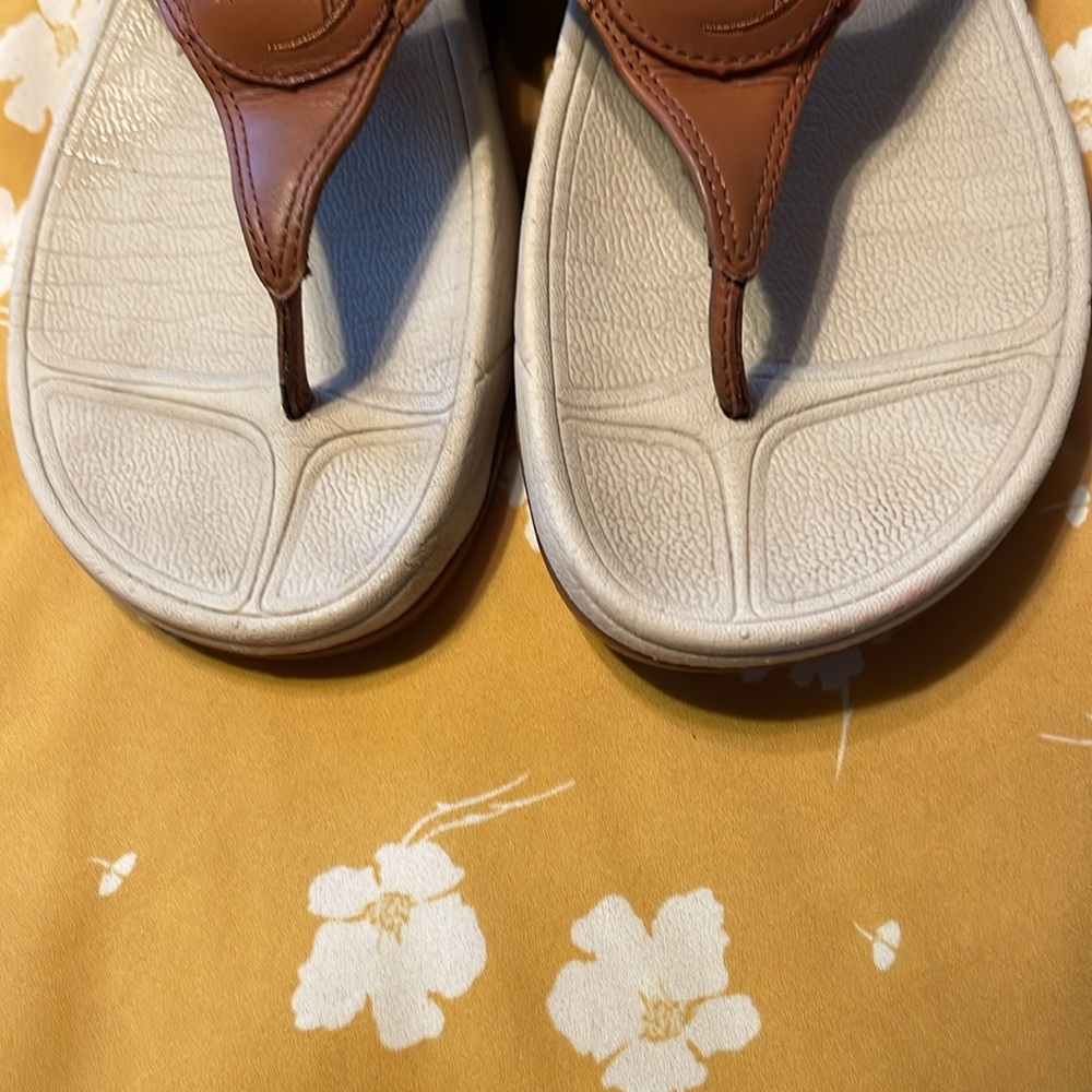 Fitflops Leather Toe-Post Sandals Birkenstock inspired - Picture 3 of 9